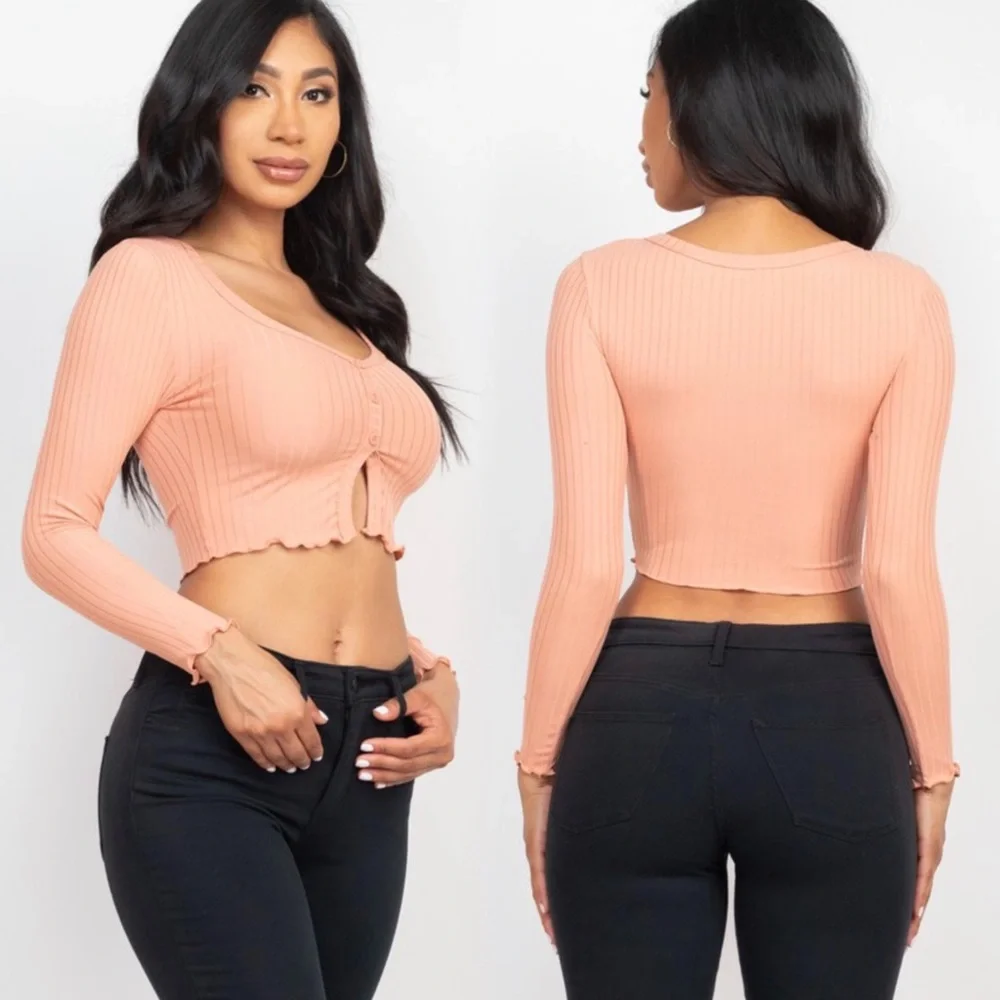 N/A ribbed cropped